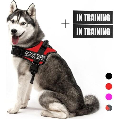 FML Pet Harness Vest Reflective Breathable Harnesses for Medium Large Dogs Nylon Collar with Padding Handle Walking Running
