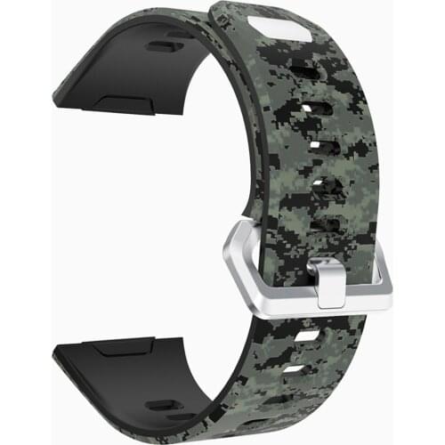 Smart Watch Band Strap For Fitbit Ionic Watch Quick Release Silicone Easy Fit Wristband Classic Camouflage Watchband Strap