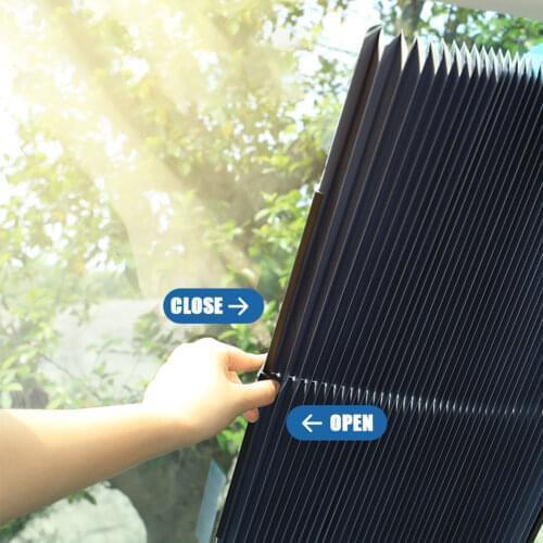 Car Windshield Sunshade Cover Retractable Windshield Sun Shade Visor Protector Reflective Film Curtains Anti-UV Car Sun Shade
