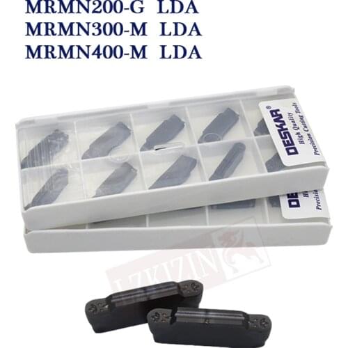 10PCS DESKAR Carbide Insert MRMN200 MRMN300 MRMN400 LDA CNC Lathe Grooving Turning Tools MRMN Blade Metal Cutter Tool for P.M.K