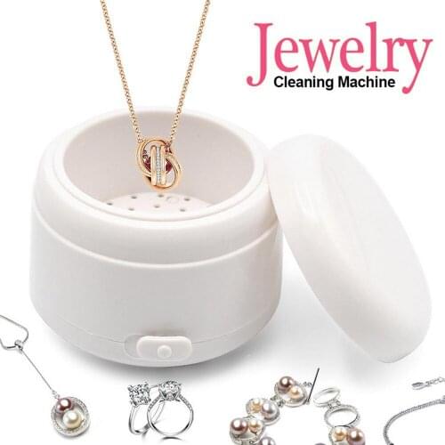 150ml Jewelry Mini Ultrasonic Cleaner Ultrasonic Bath Jewelry Glasses Cleaning Machine Portable Necklace Cleaning Equipment