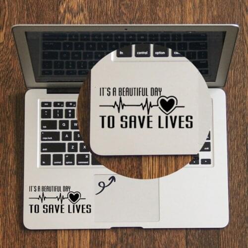 Greys Anatomy Vinyl Trackpad Laptop Decal for MacBook Air Pro Retina 11 12 13 15 inch Mac Book Touchpad Skin Notebook Sticker