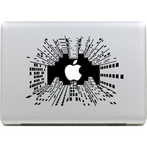 3D high-rise buildings Vinyl Decal Sticker for New Macbook Pro / Air 11 13 15 Inch Laptop Case Cover Sticker
