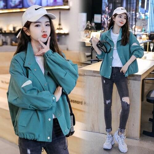Women Short Jacket 2021 Spring Autumn New Casual Coat Tops Net Celebrity Fried Street Jacket Wild Loose Windbreakers Women Coats