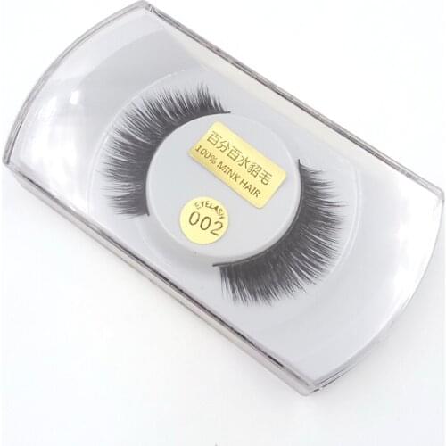 1 Pair Professional False Eyelashes 100% Mink Hair Handmade Natural Nude Eyelashes Beauty Cosmetic Tools Makeup Essential