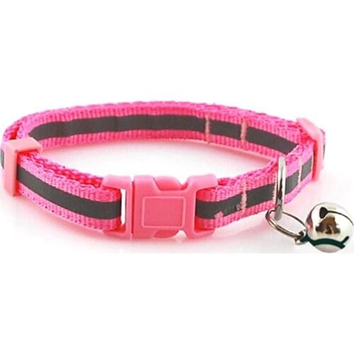 2 Sizes Nylon Reflective Dog Collar Small Lace Pet Dog Cat Poppy Pet Collar with Bell