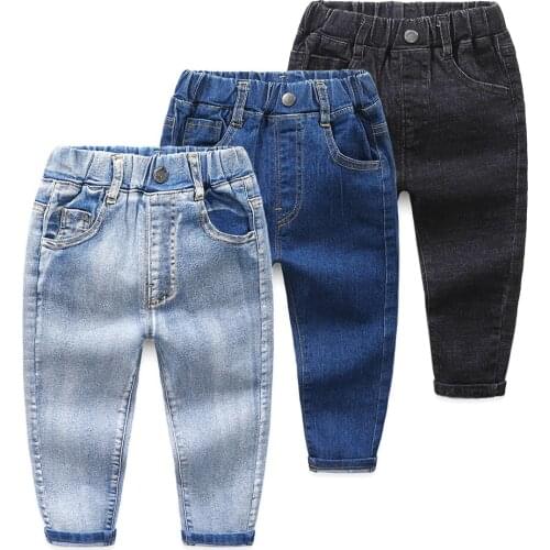 2019 Elastic Waist Summer Boys Pants Casual Children Kids Leisure Trousers Cotton Denim Jeans Toddler 2-8 Years