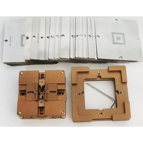 2021 BGA reballing kit 90*90mm BGA reballing station with hand shank Gift BGA Universal Stencil