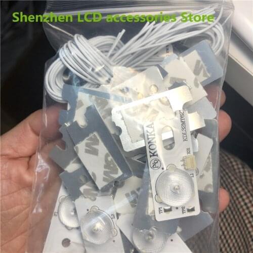 30PCS 6V SMD Lamp Beads LED Lens Buld With Conductor For TV Repair Konka 100%NEW