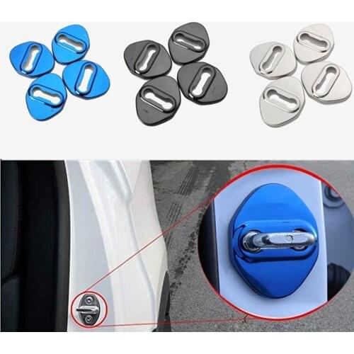 4PCS Stainless steel Car Door lock Striker Protection Cover For Toyota Camry XV70 2017 2018 Interior Accessories