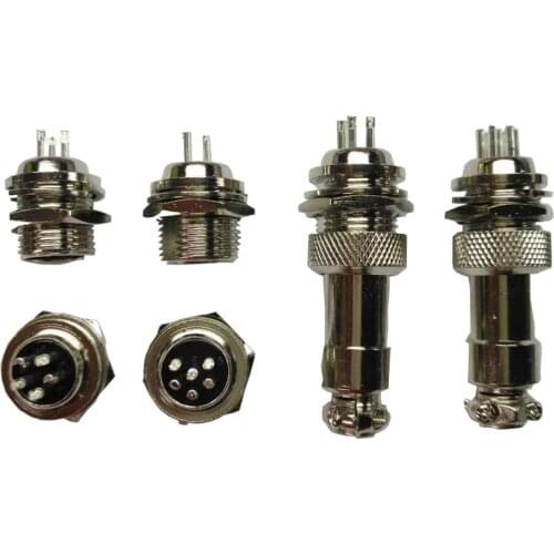 5 sets Aviation plug socket GX12 through the wall type gx12-2 ~6P board before installation connector hanging plating