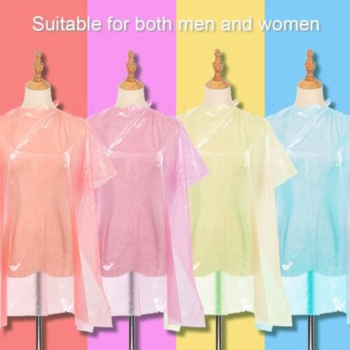 50PCS Disposable Waterproof Hair Salon Capes Haircut Apron Salon Shampoo Cape Salon Gown for Barbershop, Blue