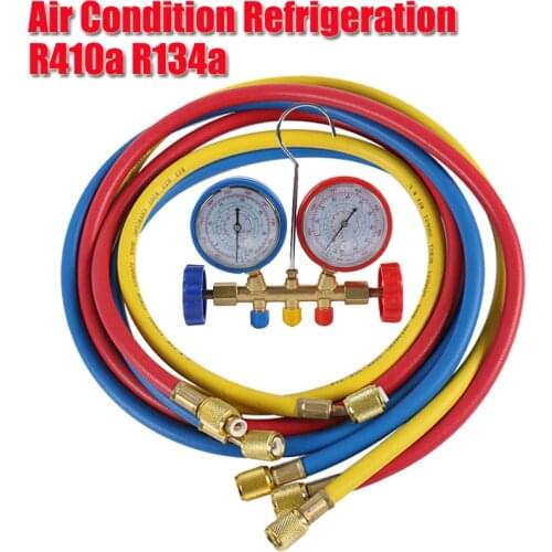 Car Air Conditioning Refrigeration Pressure Manifold Gauge Hose Adapter For R410A R134A Refrigerant Filler Pressure Gauge