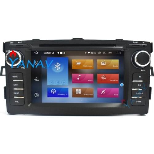 2 din Car audio radio android 10.0 stereo receiver For TOYOTA AURIS 2008-2011 touch screen Car video multimedia player GPS navig