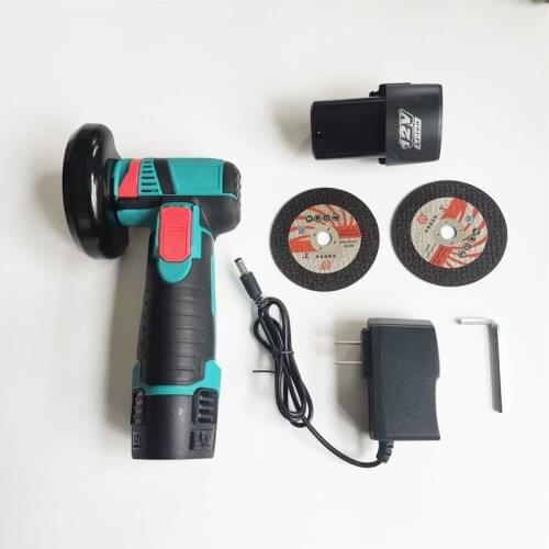 Cordless Angle Grinder 12v 1500mAh Batteries Dual Battery Machine Cutting Electric Angle Grinder Diamond Cut Wheel Power Tool