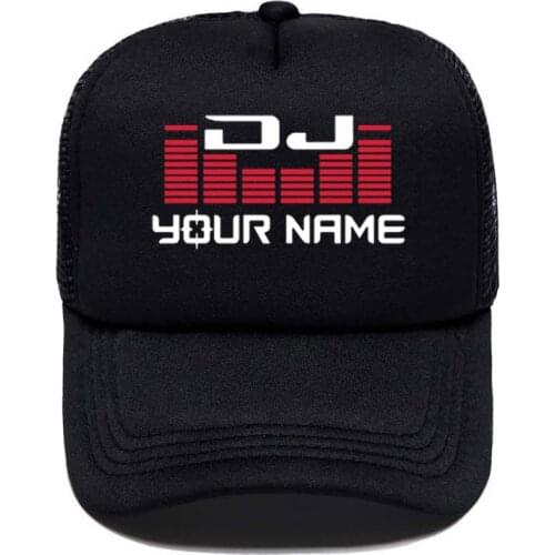DJ Your Name Custom printing Women Men Baseball Cap Hip Hop Outdoor Sun Hat Adjustable Sports caps in Mesh Hat Trucker hat