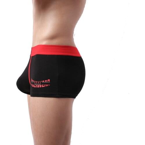 European size Mens Boxer Breathable Cotton Underwear Sexy Big U Convex Pouch Boxers Underpants Sculpting Boxershorts Gay Panties
