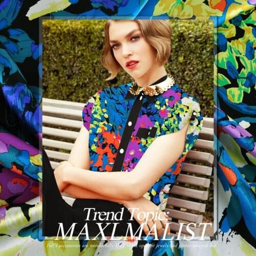 CNUM SS066 100% Natural Silk Satin/ Life Like Summer Flowers/ Silk Fabric Heavy / Width 1.25yd Thickness 25mm