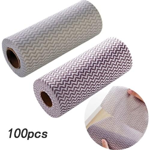 Eco-Friendly Disposable Cleaning Wash Cloth Reusable Lazy Rags Non Woven Duster Cloth for Kitchen Accessories No Oil Dish Cloth