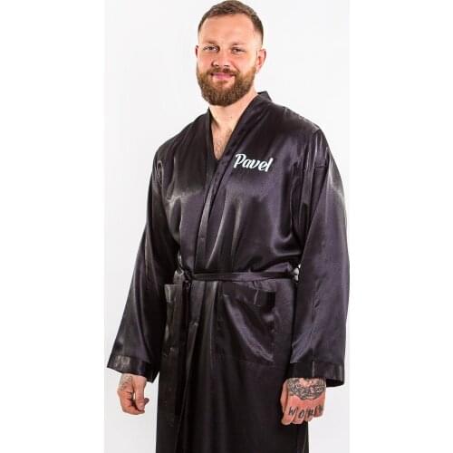 Personalized Satin Groom Robe for the Honeymoon Wedding Gift Grooms Robe Groomsmen Robe Groomsman Custom Name Best Man Robe