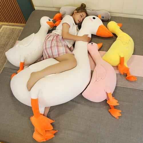 Simulation Fluffy Duck And Duck Plush Toy Cute Animal Popular Stuffed Swan Dolls Fashion Kids Plush Toy for Girls