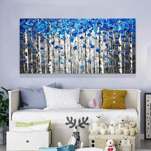 100%Handmade Canvas Art Creative Branch Painting Home Decor Wall Art Pictures For Living Room Canvas Painting Unframed