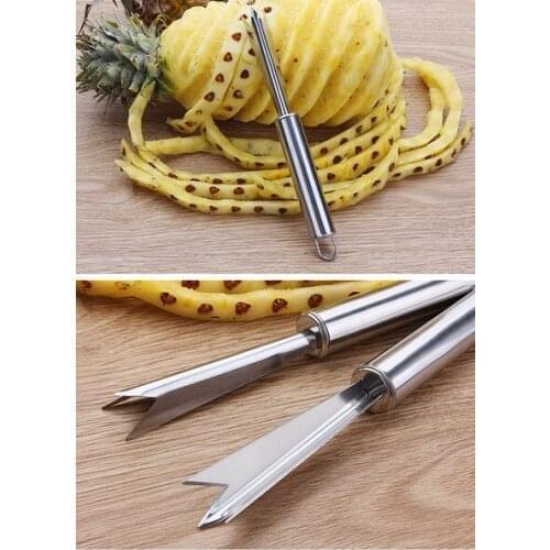 By dhl 500pcs high quality stainless steel Fruit Pineapple Peeler Slicers Cutter Pineapple Fruit Salad Kitchen Tools
