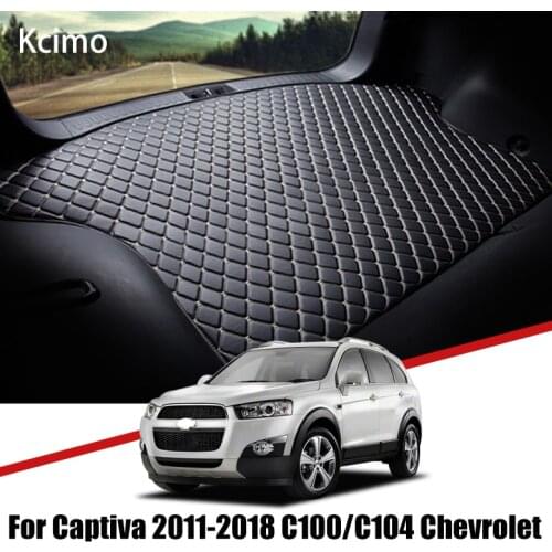 Leather Car Trunk Mat Liner Pad Cargo Pad Carpet For Chevrolet Captiva 7 Holden 2011-2018 Trunk Boot Mat Tail Liner 2015 2016