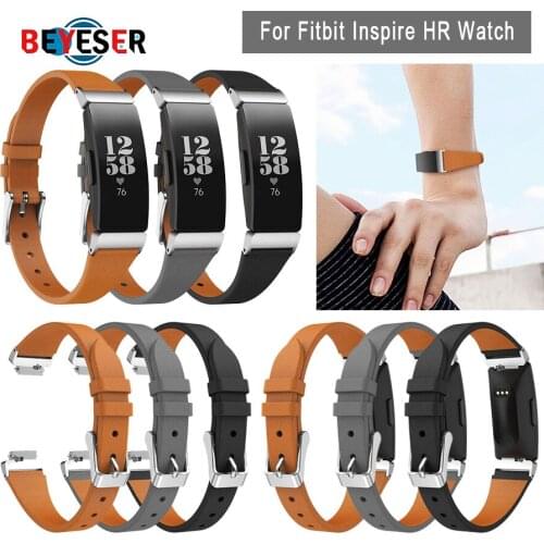 Leather Wrist Strap Bracelet Replacement Band for Fitbit Inspire/Inspire HR Watch Luxury Sport Wrist Strap Smartwatch 19Mar21