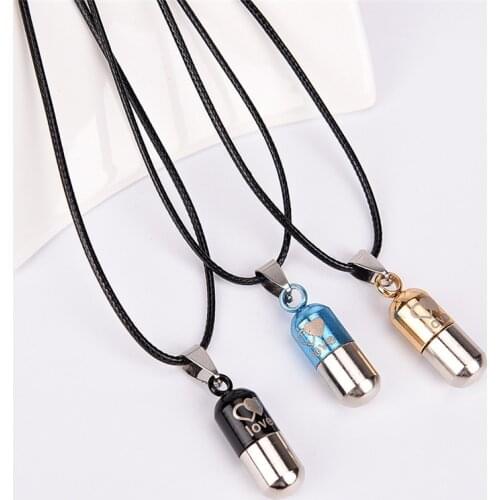 Stainless Steel Cremation Save Love Can Open Pills Pendant Necklace Ash Holder Mini Keepsake Jewelry