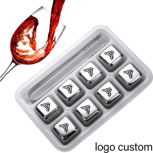 Stainless Steel Ice Cubes, Reusable Chilling Stones for Whiskey Wine, Keep Your Drink Cold Longer, SGS Test Pass
