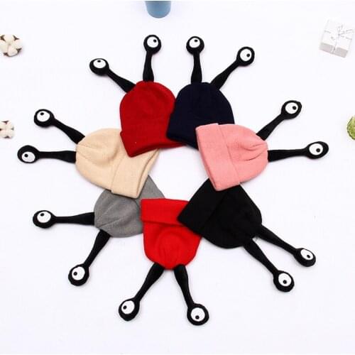 Hot Sale Cute Cartoon Baby Beanie Autumn Winter Hat With Big Eyes Snail Hat For Girls And Boys Warm Knitting Childrens Hats Cap