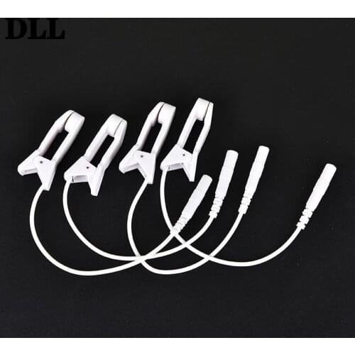 Hot!2pcs Electrode Lead Wire Connecting Cable Sleeping Aids Earclips Electrode Ear Clips Breast Nipple Ear Pain Relief Clip Tens
