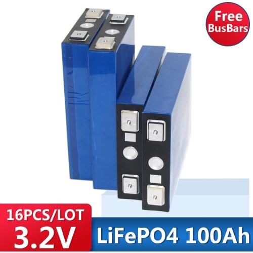 16PCS 3.2V 100AH LIFEPO4 48V FOR ELECTRIC BICYCLE/EV/SOLAR SYSTEM LITHIUM BATTERY A GRADE EU US TAX FREE