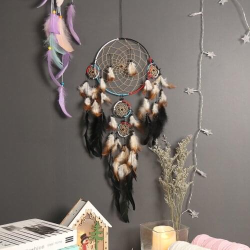 Handmade Dream Catcher Net With Feathers for Car Wall Hanging Decoration Craft Gift Room Decor Dreamcatcher