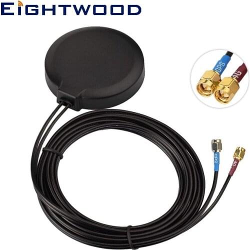 Eightwood 4G LTE Cellular GPS Adhesive Magnetic Mount Antenna for Vehicle Car Truck Bus Van 4G LTE GPS Tracker Real Time Trackin