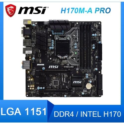 MSI H170M-A PRO motherboard For LGA1151 DDR4 M-ATX Game Board Desktop Used motherboard