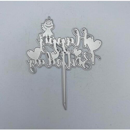 Metal Cutting Dies Happy Birthday for DIY Scrapbooking Album Paper Cards Decorative Crafts Embossing Die Cuts
