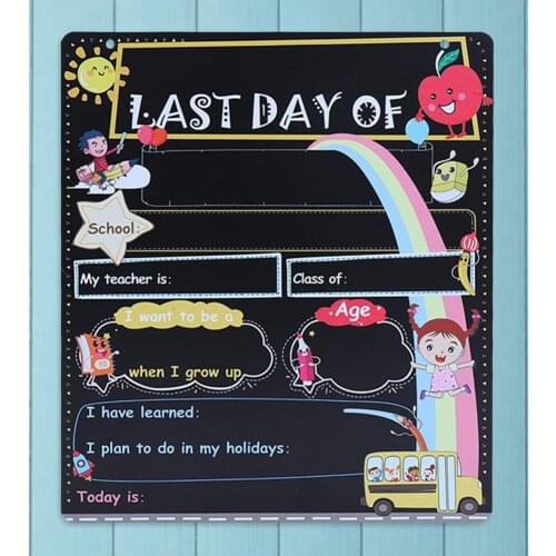 Mini Chalkboards Rectangular Hanging Blackboard Double Sided Last Day Of School Photo Prop Sign Place Tag Message Board