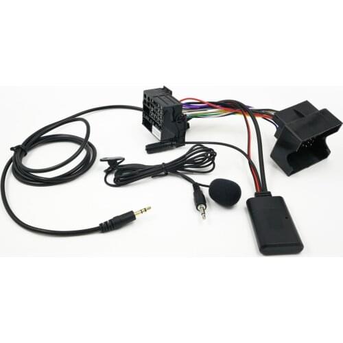 Biurlink 3.5MM Jack AUX Bluetooth Music Adapter Wireless Audio Cable Handsfree Microphone Harness Adapter For Citroen RD4 Radio