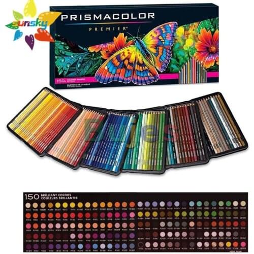 Prismacolor Premium Art Supplies 24 48 72 150 Colored Pencils Set Adults Artists Professional Big soft core Oily Skin Pencils