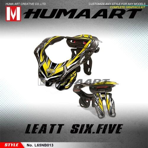 HUMAART Neck Brace Sticker Kit MX Graphics Vinyl Adhesives for Leatt DBX GPX 6.5 Six Five, Style no.L65NB013