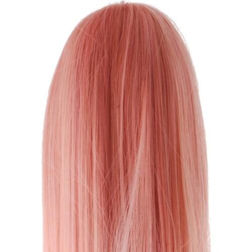 18inch American Doll Wig - Long Straight Hair with Neat Bangs, High-temperature Wire, 27-28cm Head Circumference