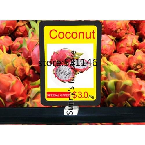 A4 supermarket Duitou promotional price tag card magnet desktop A4 pop box display frame advertising 10PCS