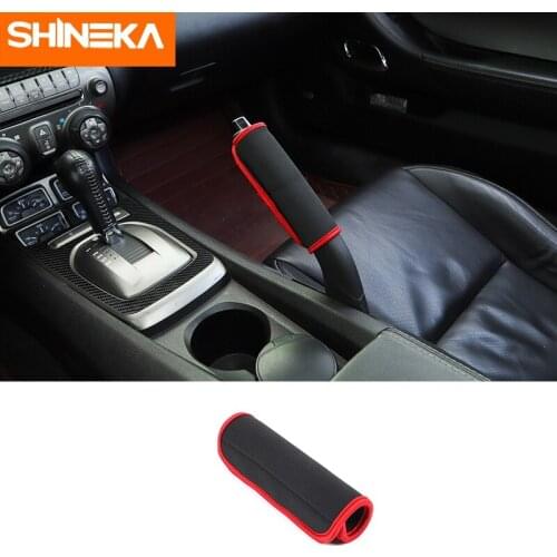 SHINEKA For Chevrolet Camaro 2010 2011 2012 2013 2014 2015 Car Handbrake Non-slip Protection Trim Cover Interior Accessories