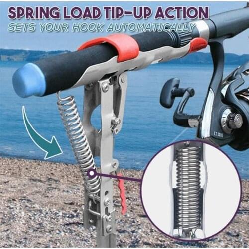 Pole Steel Carp Fishing Tool Smart Fish Catcher Automatic Double Spring Fish Rod Holder
