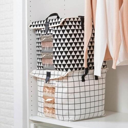 Fabric storage bag waterproof portable clothes large organizer Quilt storage bags living room 2020 new