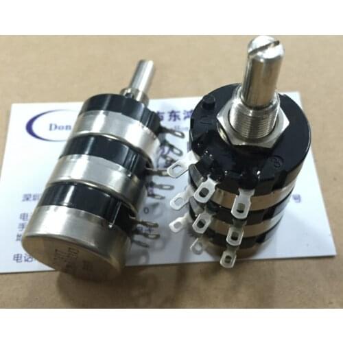 Japan TOCOS potentiometer RV24YT 22.2S B103*3 B103x3 b103 single turn carbon film potentiometer Triple B10K handle 22.2mm switch