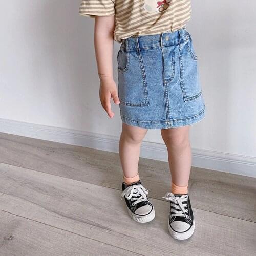 2020 Baby Girls Skirts New Fashion Denim Childrens Skirt Summer Casual School Costume Teenage 2 3 4 5 6 7 8 9 10 Years