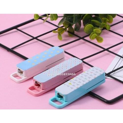 1 Set Manual Mini Stapler 3 Color Staplers Set Stationery School Office Supplies